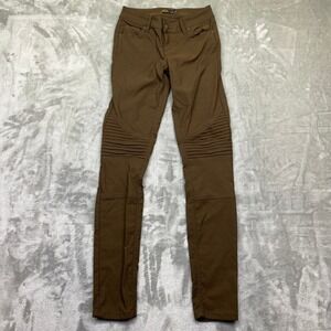 Prana Brenna Moto Skinny Pants Women Sz 2 Fits 25" Slim Fit Casual Outdoor